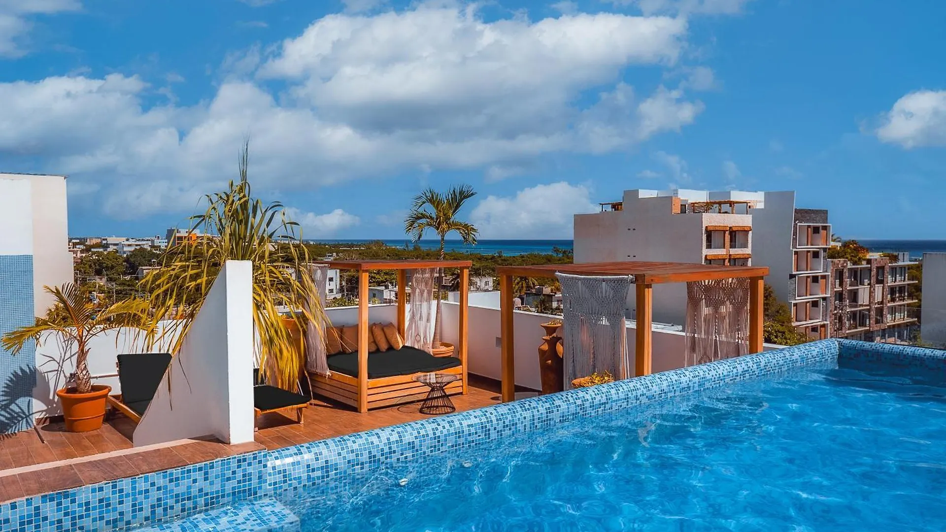 Terrasse Hotel Playa Del Carmen Mexiko